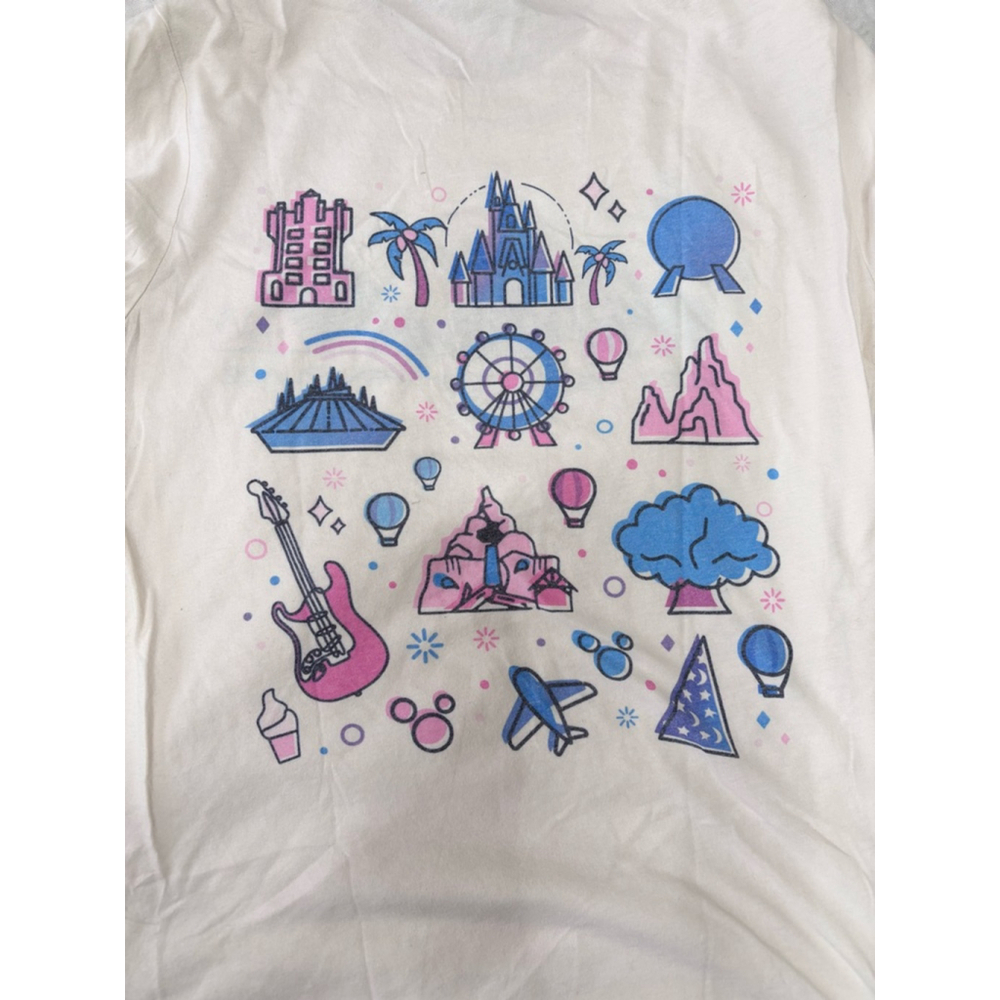 Women's Bella Canvas Beige Multicolor Graphic Tee M Happy Place - Picture 6 of 8